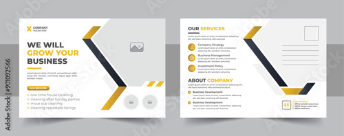 Modern corporate postcard design template, stylish corporate eddm postcard template layout