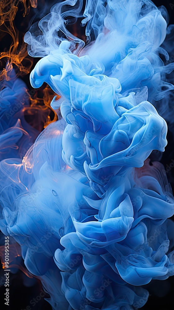 Obraz premium Abstract art blue paint