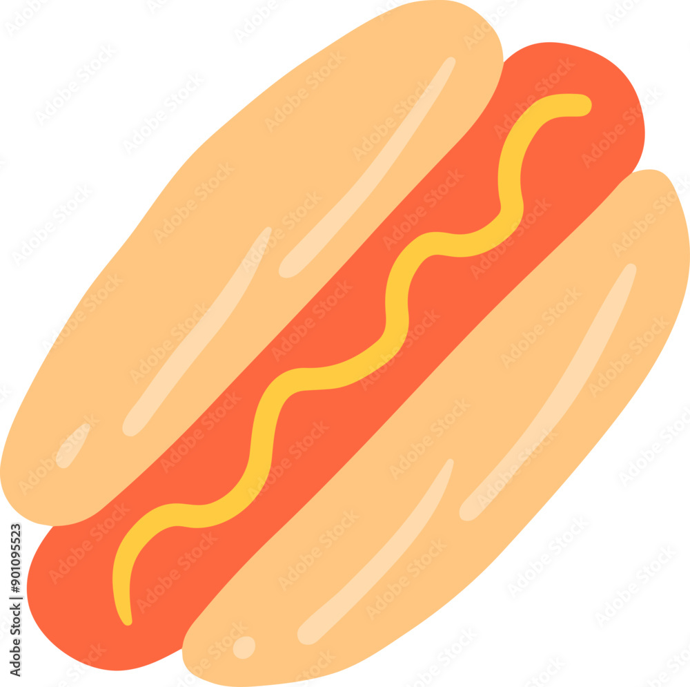 Hand drawn doodle vector illustration of Hotdog | Culinary food poster menu book template Icon Hand drawn doodle vector illustration of Hotdog | Culinary food poster menu book template Icon