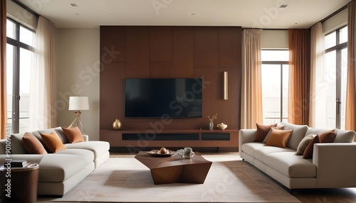 Photo interior modern design room 3d illustration