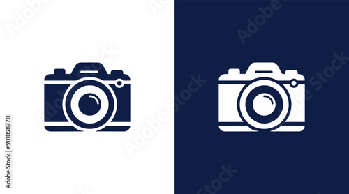 Camera icon Photography Typography Signature Photographer Minimalist Logo Vector EPS File