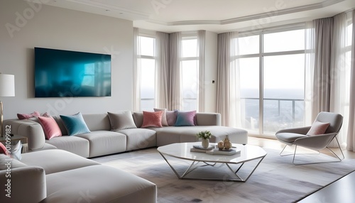 Photo interior modern design room 3d illustration