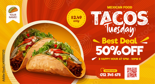 Vector design Mexican restaurant banner