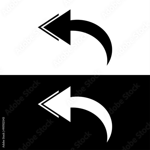 Long arrows icon. Long curved hand drawn arrow isolated.