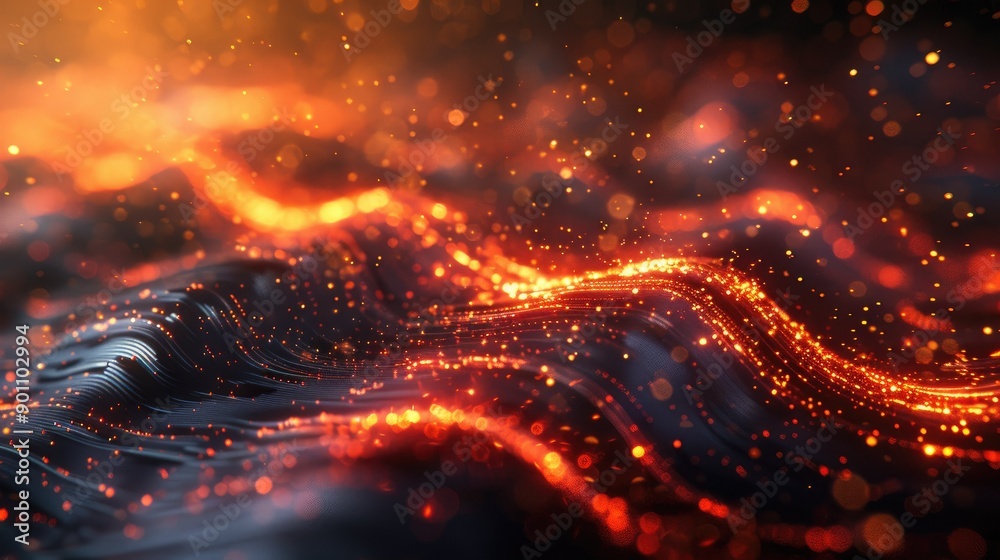 Sparkling tech background with particle effects Sparkling tech background with particle effects