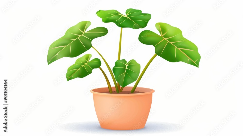 Lush, vibrant Alocasia houseplant enhances any space, brought to life in a chic pot perfect for indoor gardens. Lush, vibrant Alocasia houseplant enhances any space, brought to life in a chic pot perfect for indoor gardens.