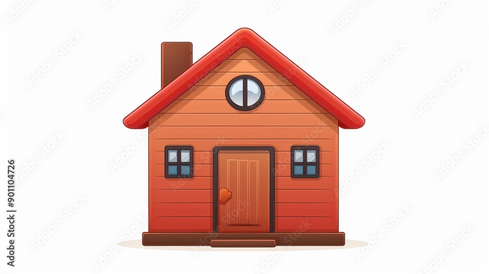 A clear icon of an exterior house, showcasing a simple yet effective design for easy recognition in vector format. A clear icon of an exterior house, showcasing a simple yet effective design for easy recognition in vector format.