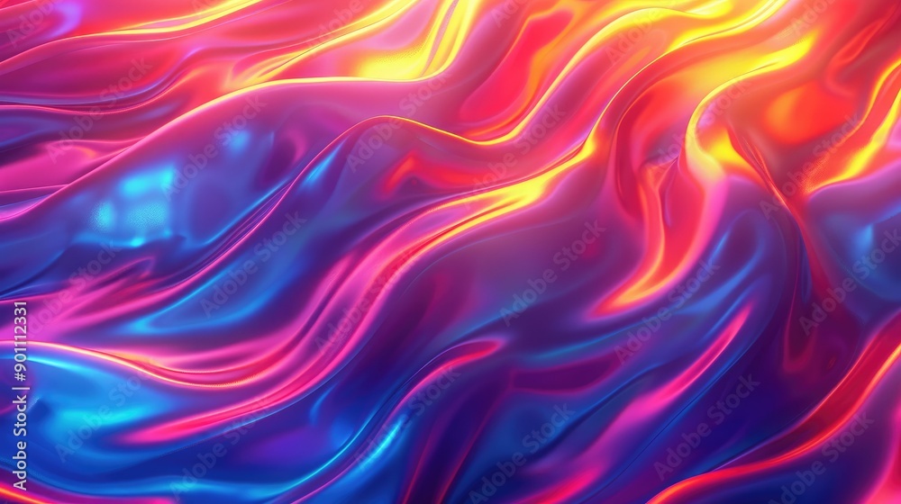Wavy neon lines creating a vibrant, dynamic background Wavy neon lines creating a vibrant, dynamic background