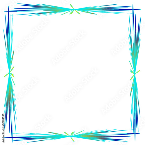 Original square frame in doodle style on a white background