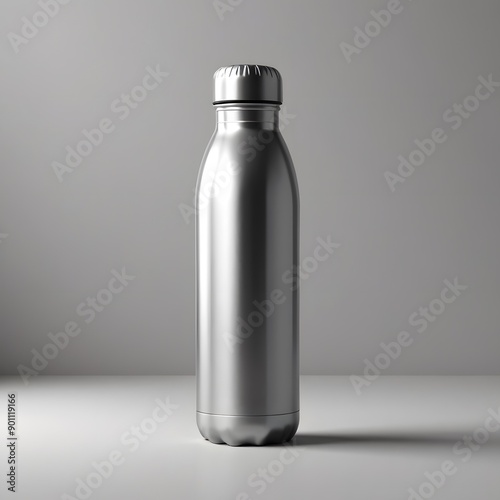 Stainless Steel Water Bottle Mockup