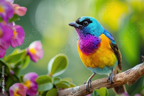 A colorful bird, HD, photo with generative ai