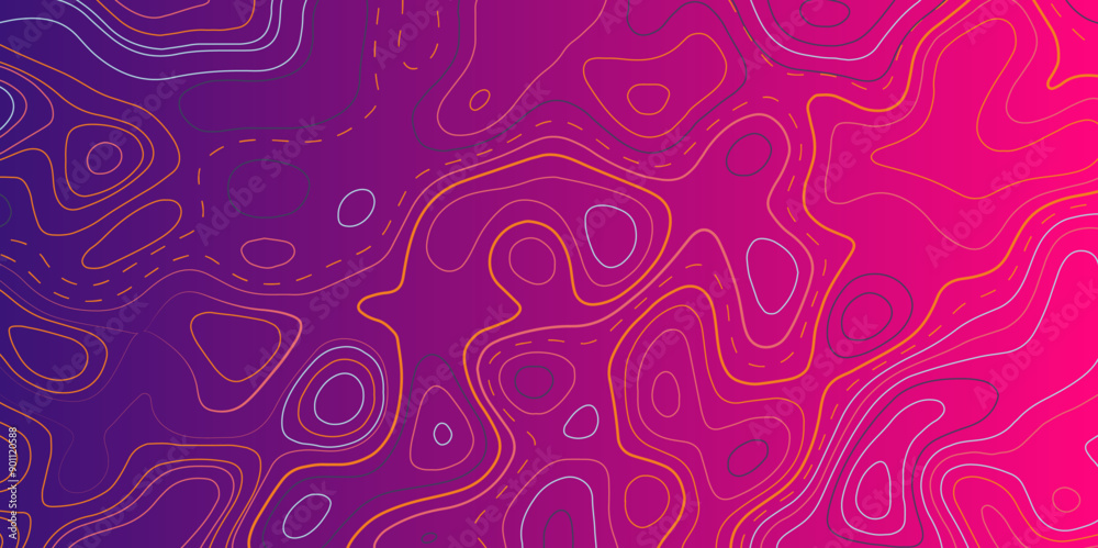Trendy modern Topographic contour line map background and texture vector. Map mockup infographics. Trendy modern Topographic contour line map background and texture vector. Map mockup infographics.