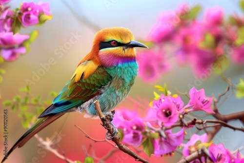 A colorful bird, HD, photo with generative ai