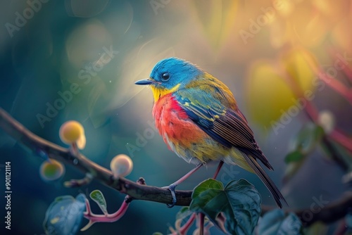 A colorful bird, HD, photo with generative ai