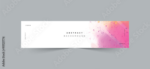 Watercolor on white background linkedin banner