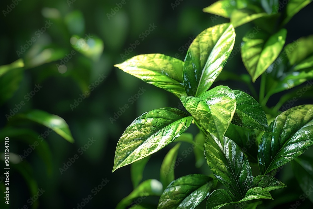 Vivid Close-Up of Glowing Green Leaves Captured in Natural Light Vivid Close-Up of Glowing Green Leaves Captured in Natural Light