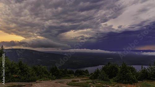 Cadillac Mountain Sunset @ Acadia National Park - Timelapse