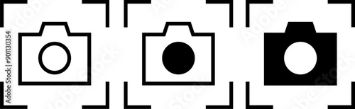 Cuadro en lienzo Camera Icon Vector. Screenshot Icon. Snapshot Vector.