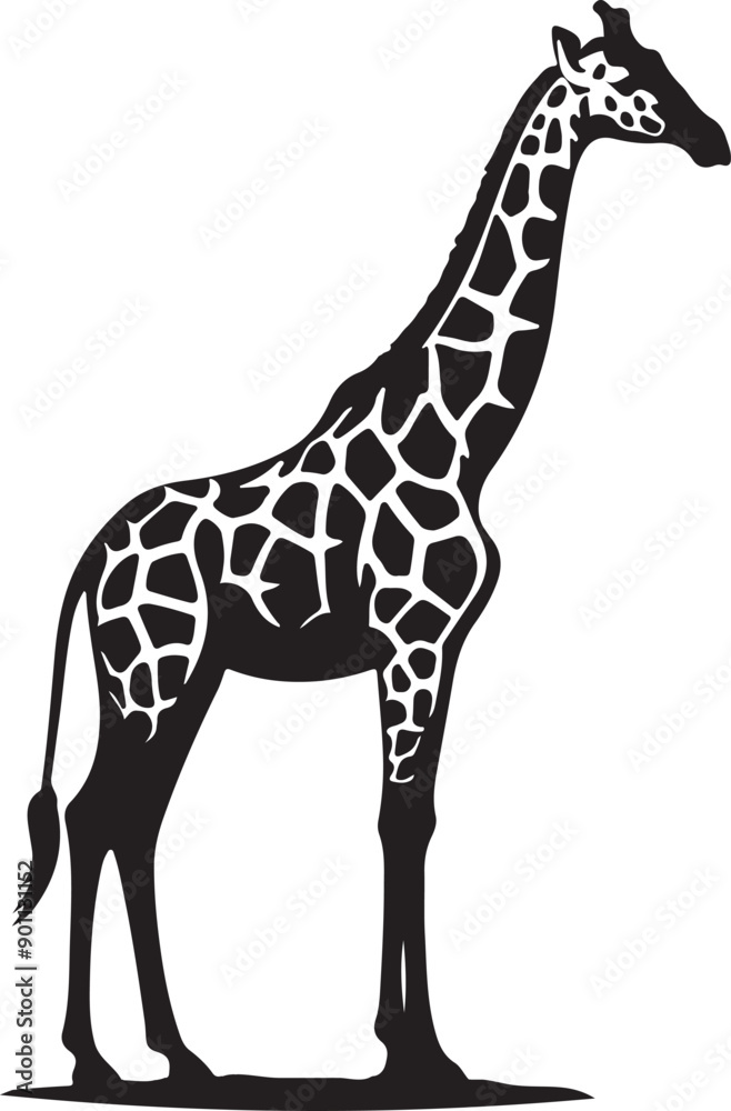 Naklejka premium Zarif vector silhouette image 