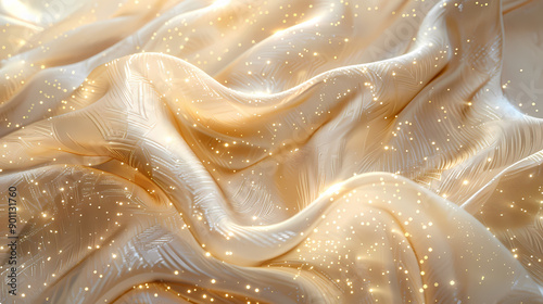Luxury shiny golden fabric decorative texture
