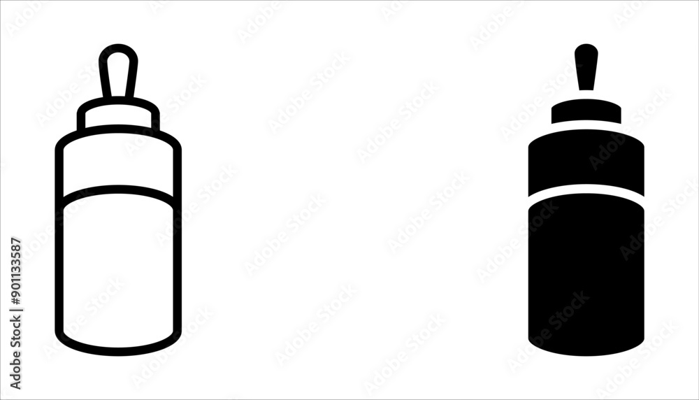 Baby bottle icon set. baby pacifier for mobile concept and web design on white background. color editable Baby bottle icon set. baby pacifier for mobile concept and web design on white background. color editable