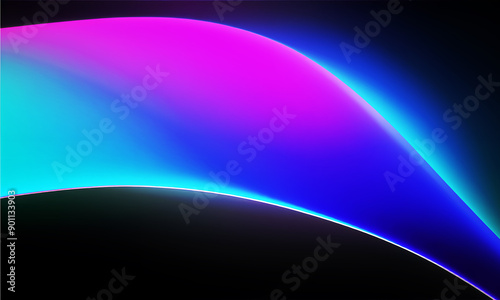 colorful natural technology wave on white background