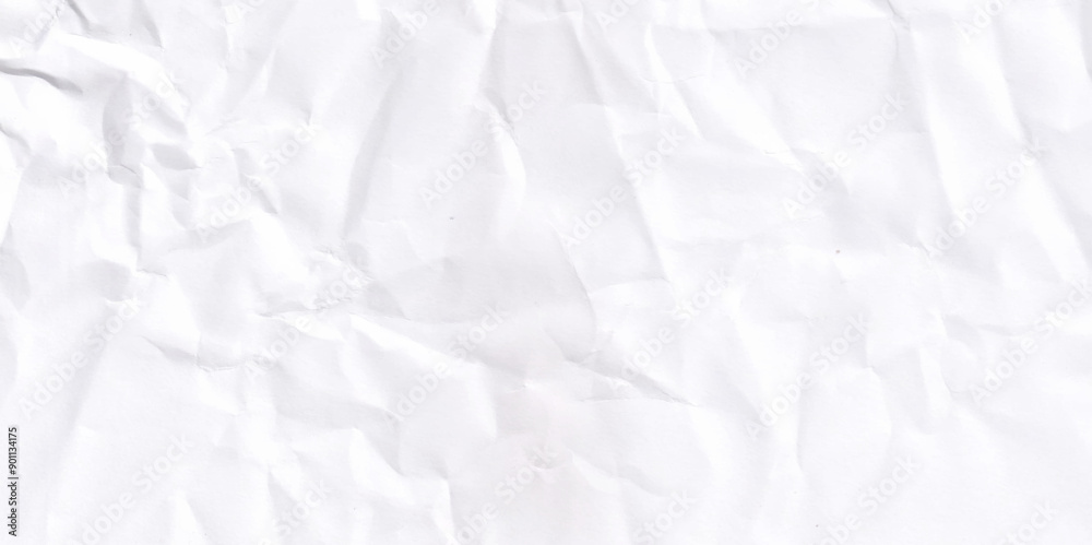 Naklejka premium Realistic wasted crinkled page paper vector. Crumpled white color paper.