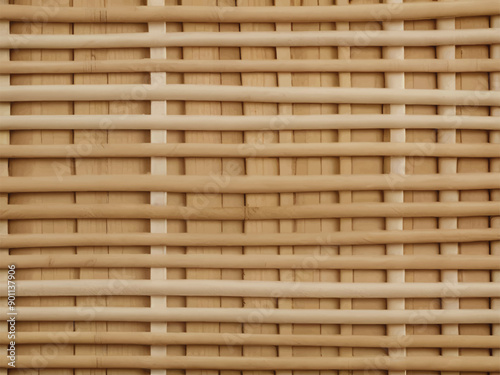 Traditional indonesian bamboo wooden pattern Textura de tela de cerca