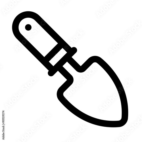 Hand Trowel Line Icon. Single icon, line vector icon