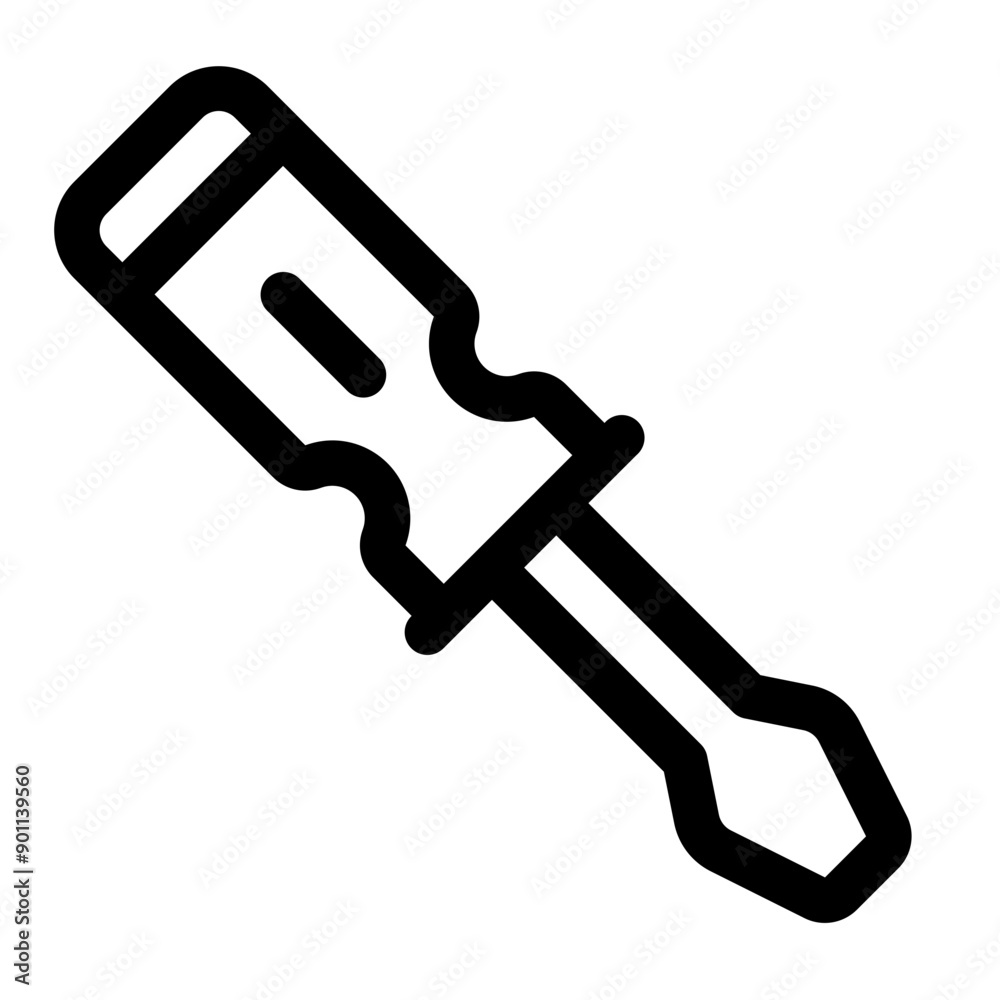 Screwdriver Line Icon. Single icon, line vector icon Screwdriver Line Icon. Single icon, line vector icon