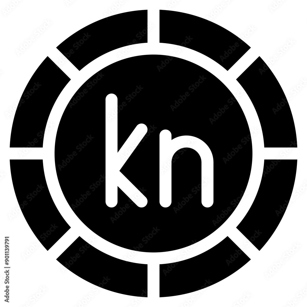 kuna, coin, currency, money, cash Icon kuna, coin, currency, money, cash Icon