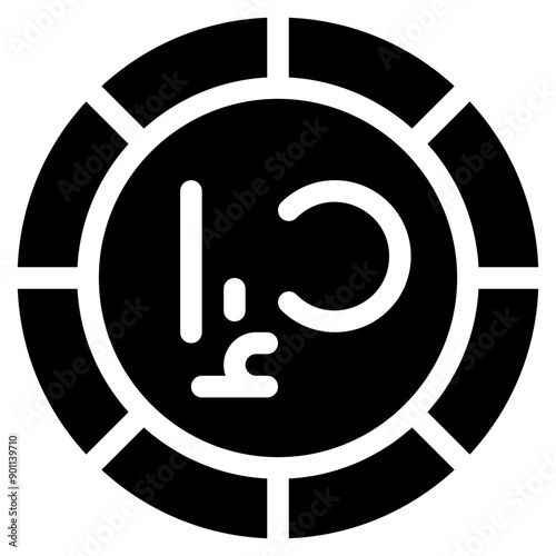 dirham, coin, currency, money, cash Icon