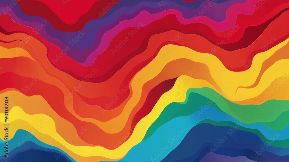Rainbow wave animation Rainbow wave animation