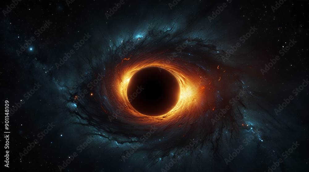 A view of a supernova explosion with its bright light and shockwave visible