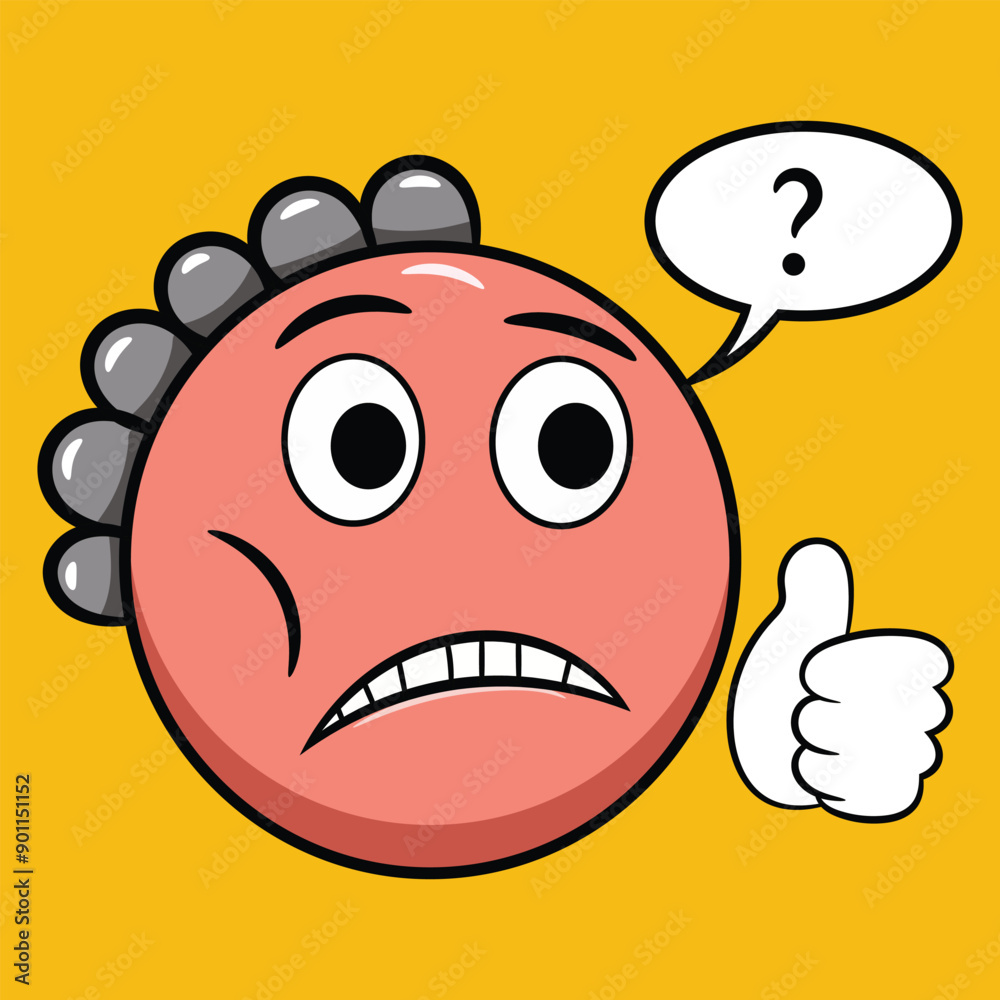 Thinking and Confusing Face Thumb Vector clip-art Illustration
Thinking and Confusing Face Thumb Vector clip-art Illustration