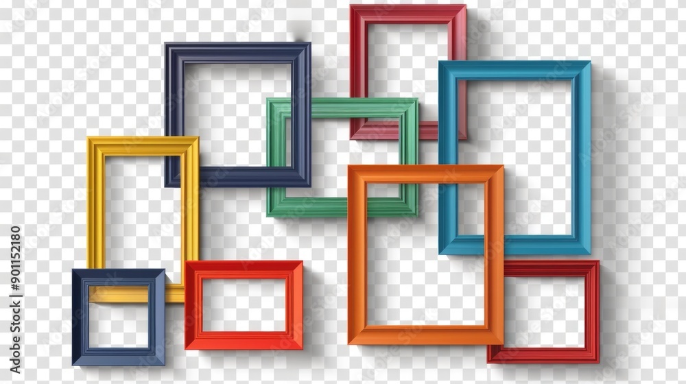Colorful picture frame design on light background Colorful picture frame design on light background