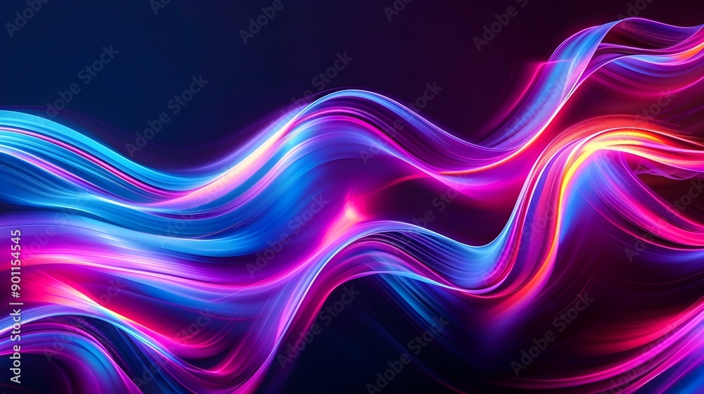 Vibrant Light Trails Forming Captivating Abstract Waves and Organic Shapes Vibrant Light Trails Forming Captivating Abstract Waves and Organic Shapes