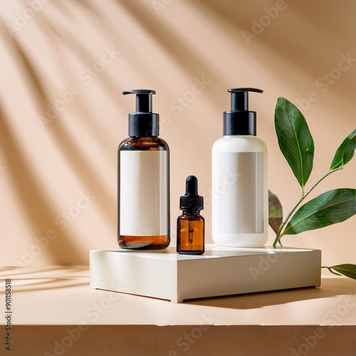 Pump Bottle & Serum Cosmetic Display