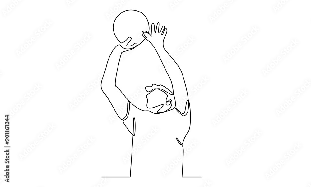 continuous line art of basketball player vector illustration continuous line art of basketball player vector illustration