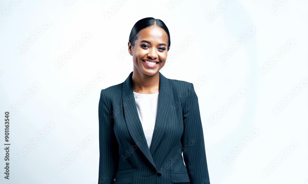 Portrait of a beautiful african american businesswoman smiling at camera Portrait of a beautiful african american businesswoman smiling at camera