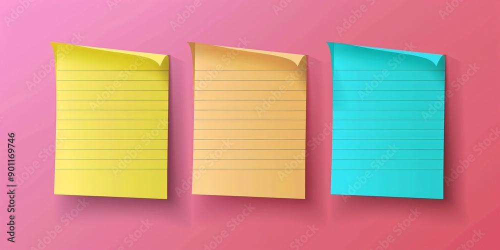 Fototapeta premium Assorted colored paper with drawing for imagination.