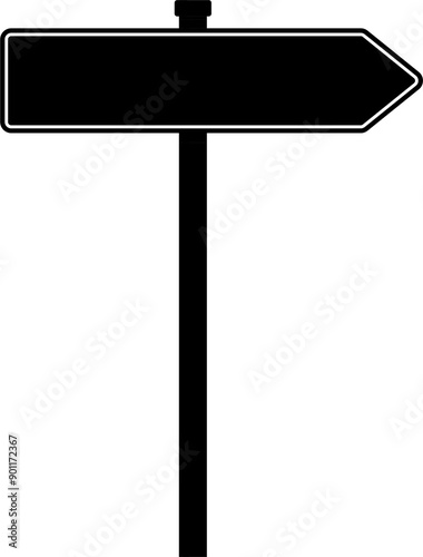 Signpost, direction icon isolated vector. Road traffic signs set. Board blank with place for text. Isolated information direction sign. Vector illustration