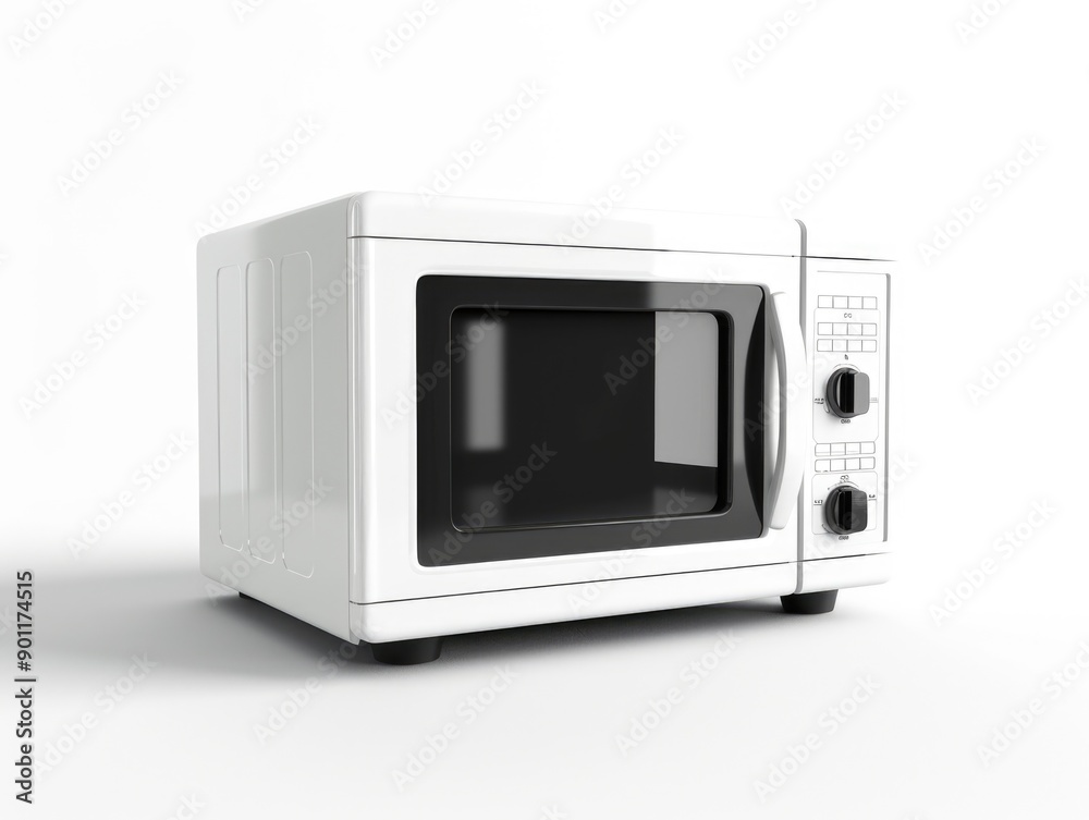 White Microwave Oven on Counter White Microwave Oven on Counter