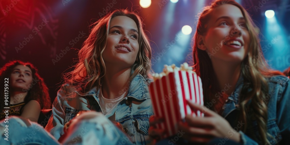 Women watching movie Women watching movie