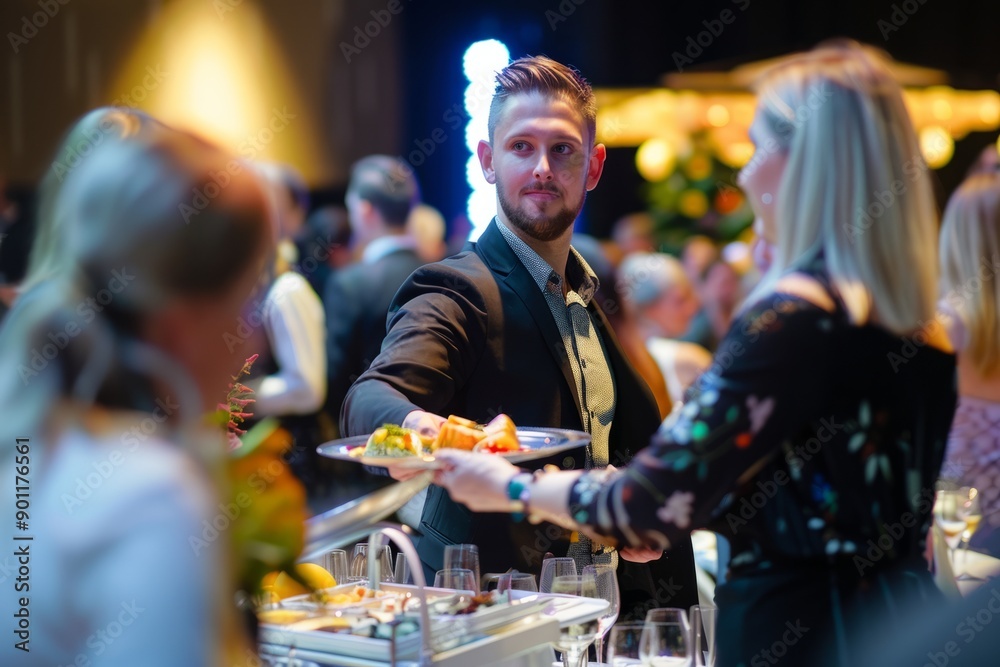 Portrait of a business charity event with a charity raffle, Generative AI Portrait of a business charity event with a charity raffle, Generative AI