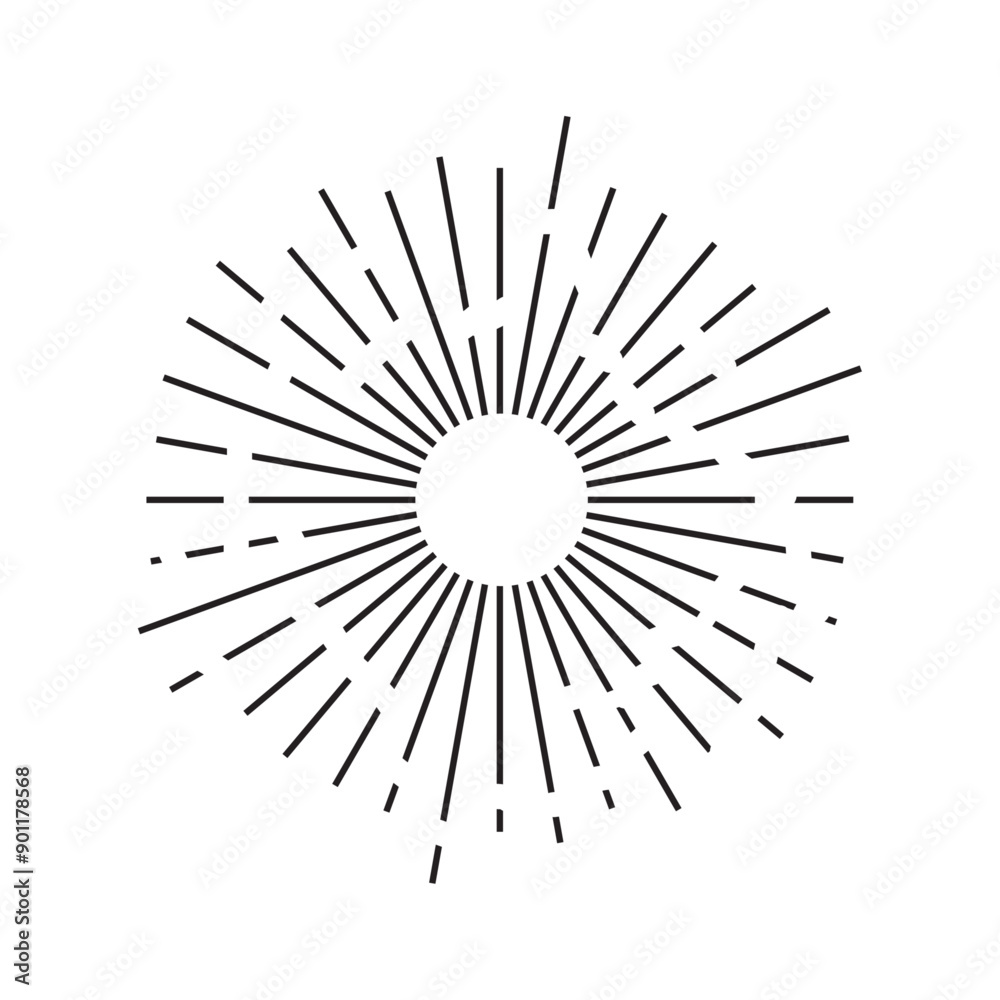 Obraz premium Sunburst lines design