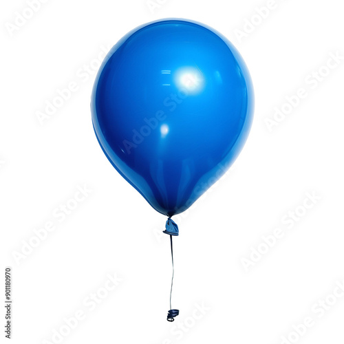 Blue balloon, isolated, transparent background, png