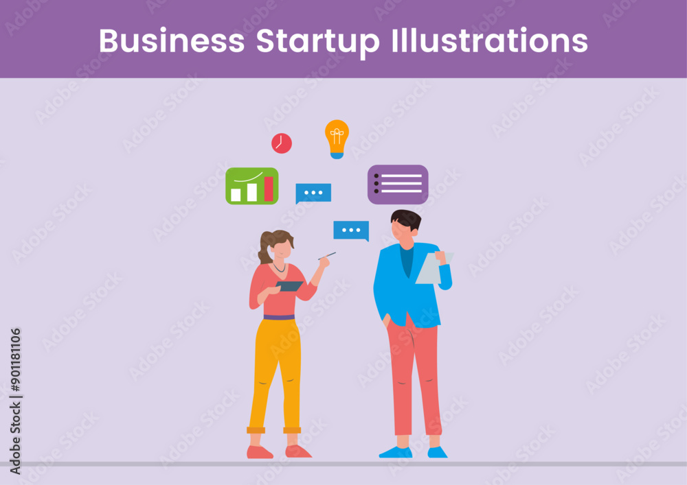 Our Team - Business Startup Illustraiton Our Team - Business Startup Illustraiton