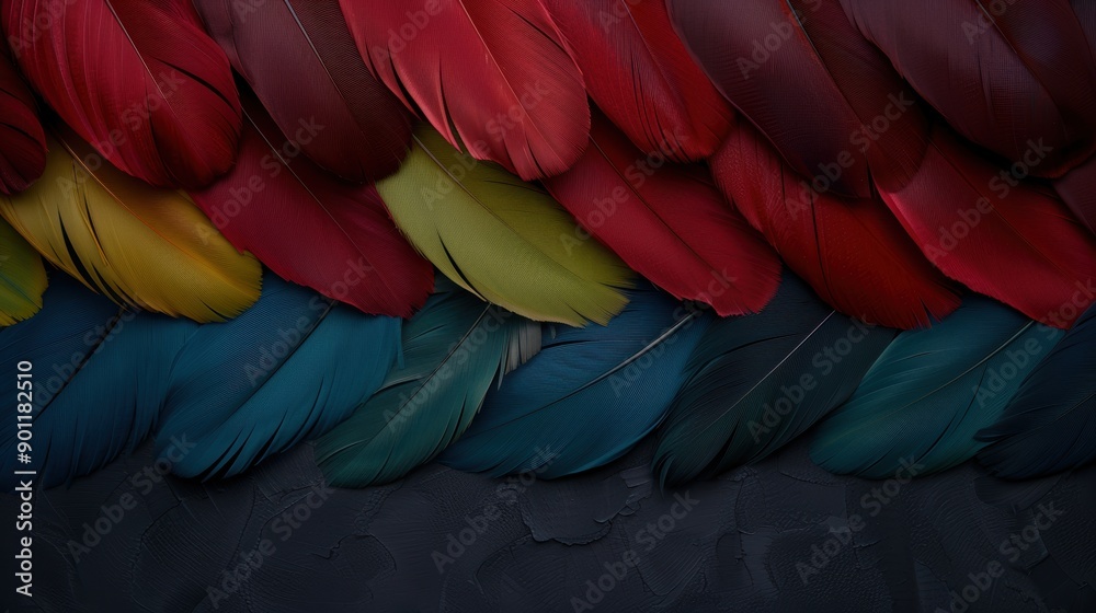Obraz premium Vibrant Feather Texture