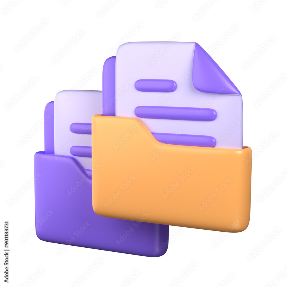 Copy Folder 3D Icon Illustration Copy Folder 3D Icon Illustration